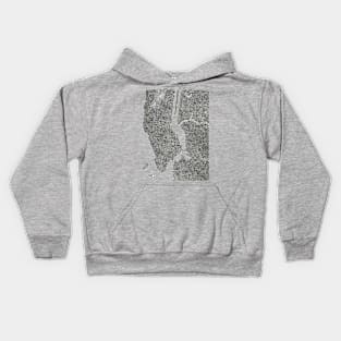 New York map Kids Hoodie